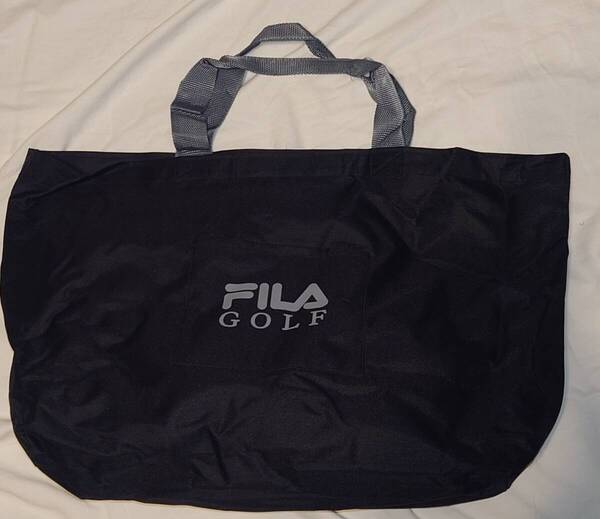 FILA GOLF 厚手 トートバッグ 黒 大容量 ショッピングバッグ エコバッグ フィラゴルフ