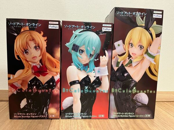 ソードアート・オンライン BiCute Bunnies Figure アスナ シノン リーファ フィギュア 未開封 プライズ ソードアートオンライン 3種セット