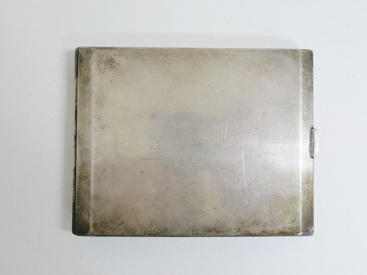 シルバー製 シガレットケース 彫金 SILVER 約185グラム 銀製