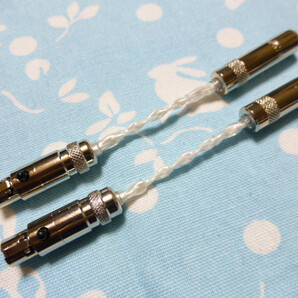 Kimber MDR-Z7 (3.5mm×2) → AUDEZE LCD 2 3 4 XC Meze Audio Empyrean miniXLR 4ピン メス×2 変換ケーブル オーグライン 八芯 シルバー