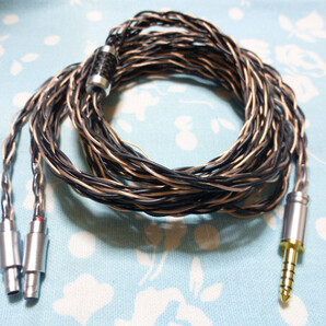 SENNHEISER HD800 HD800S HD820 Cascade MOGAMI 2799 + ライカル線 10芯 ブレイド編 4.4mm5極 200cm 長め 純正 抽出コネクタ DHARMA D1000