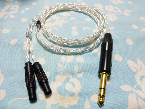 FOCAL UTOPIA SG KuraDa KD-Q1 7NOCC 純銀コート 八芯 ブレイド編 6.3mm 標準プラグ Neutrik NP3X-B 130cm LEMO ( 3.5mm XLR 延長 可能)