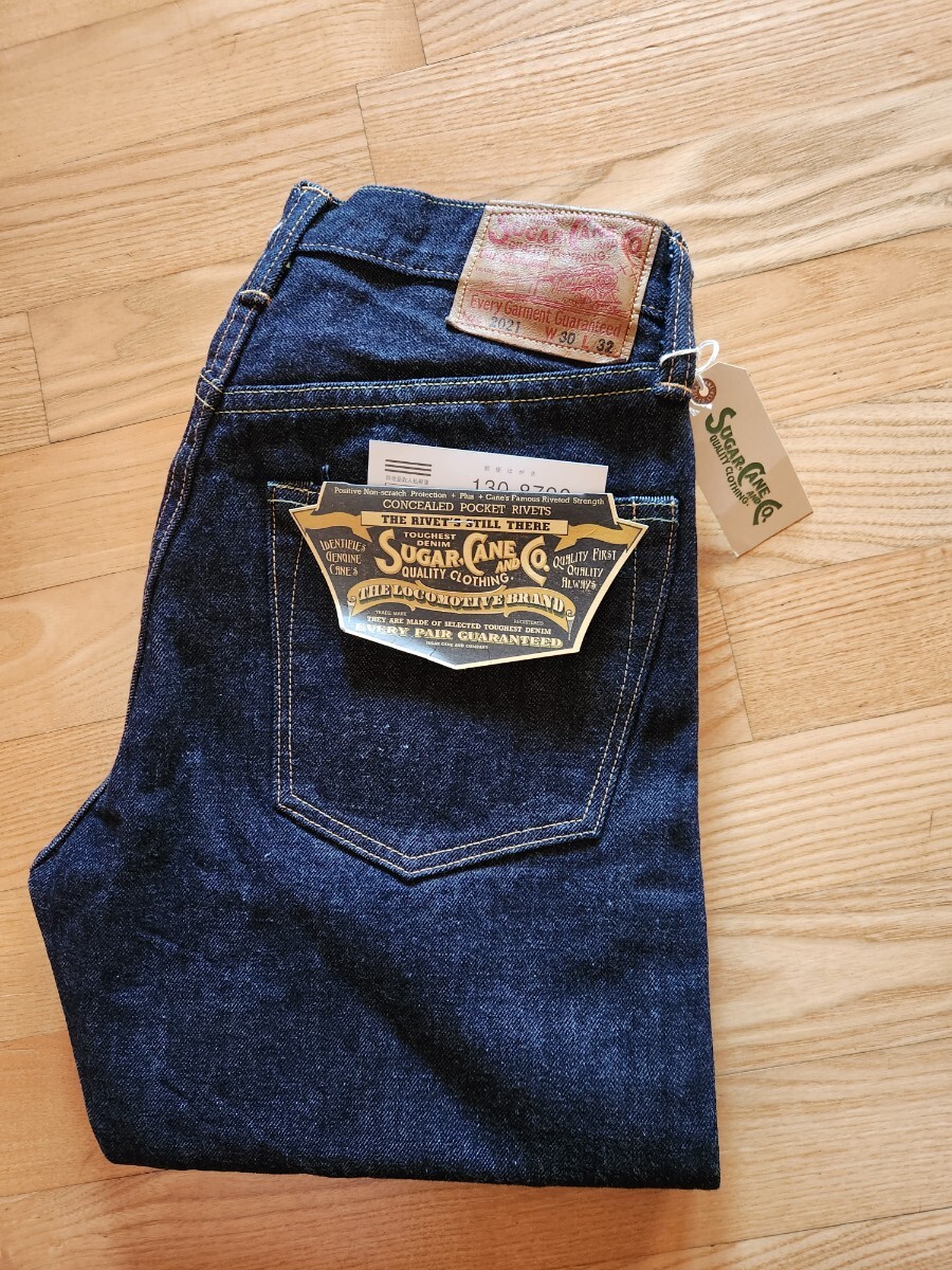  включая доставку * Восток SUGAR CANE Sugar Cane SC42021A 2021MODEL тонкий конический DENIM джинсы (SLIM TAPERED)14.25oz L-32 W32