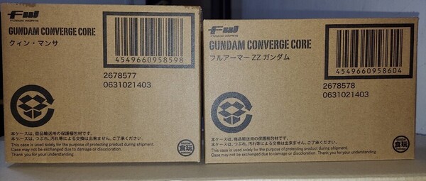 送料無料 未使用未開封品 FW GUNDAM CONVERGE CORE クィン・マンサ + FW GUNDAM CONVERGE CORE フルアーマーZZガンダム 2点セッ