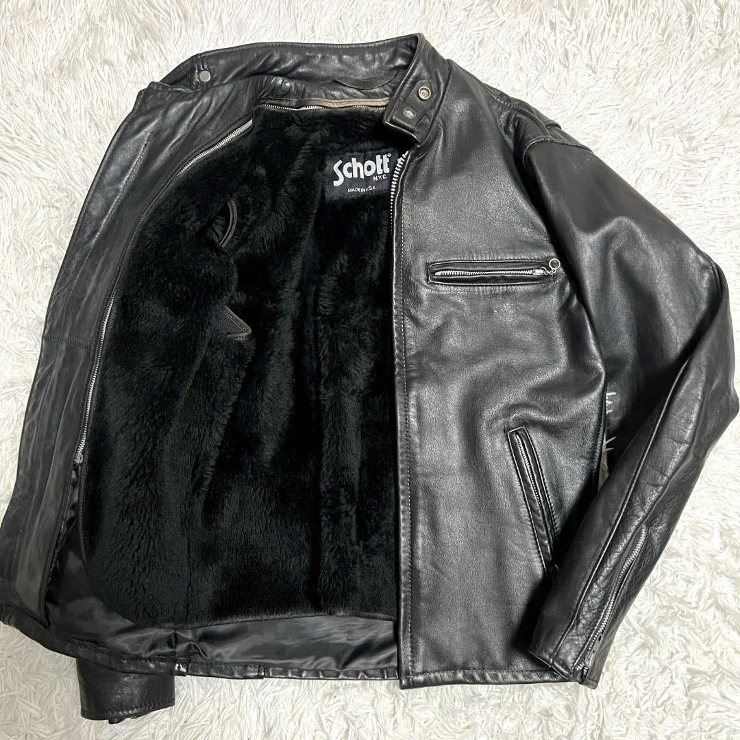 Yahoo!オークション -「schott シングルライダース 34」の落札 Yahoo!オークション -「schott シングルライダース 34」の落札