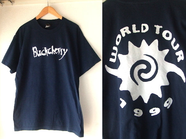 L★バックチェリーBuckcherry★90sビンテージTシャツ 1999world tourロックバンドusaアメリカ古着オルタナ ハードロック