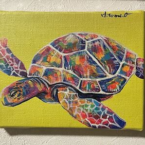 キャンバス アート 動物画 現代アート 絵画 アートワーク ウミガメ インテリア ハワイ