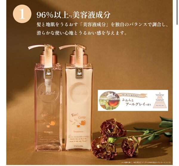 プルント アールグレイの香り ディープリペア シャンプー380mL + トリートメント360g