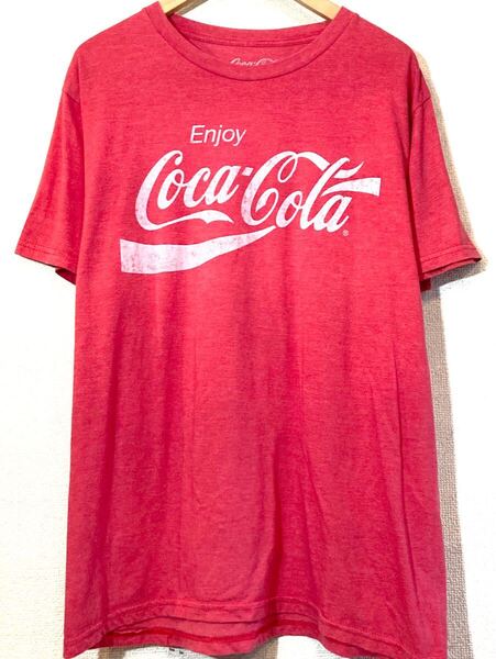 COCA COLA◎Y2K◎2000'sVINTAGE◎Tシャツ◎コカコーラ◎企業プリント◎丸胴◎ラウンドボディー◎USA◎ビンテージ◎レッド◎赤◎L