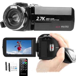 新品未使用 ビデオカメラ YouTubeカメラ vlogカメラ HD27K 1080P 60FPS 42MP 18デジタルズーム 3インチ