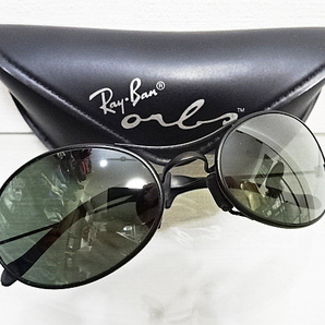 希少 廃盤 極美 B&L レイバン シルバーミラー マットブラック 艶消黒 オルズ オーバル ORBS OVAL ボシュロム ビンテージ サングラス 唾奇