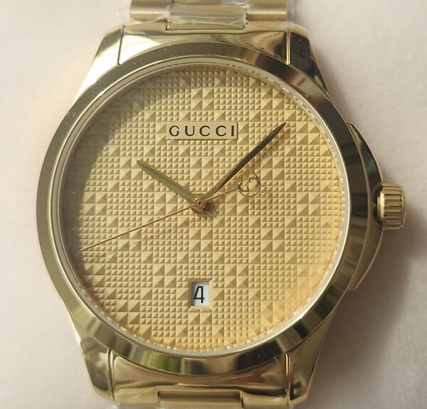 新品未使用 グッチ Gタイムレス ゴールド メンズ 腕時計 38ミリ YA126461 男性用 ウオッチ GUCCI