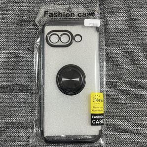 Pixel 9a ケース 透明 TPU リング ブラック