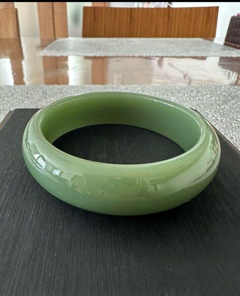 G-195 翡翠 バングル 和田玉 開運お守り 内径58mm