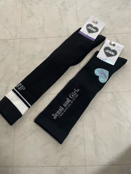 新品 JENNI ニーハイソックス&ハイソックス 2足セット 19-21㎝