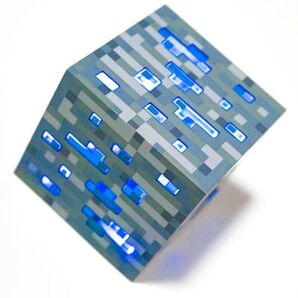 マインクラフト マイクラ クリーパー 青 LED 光る 土 ブロック コスプレ 道具 小道具 子供 大人