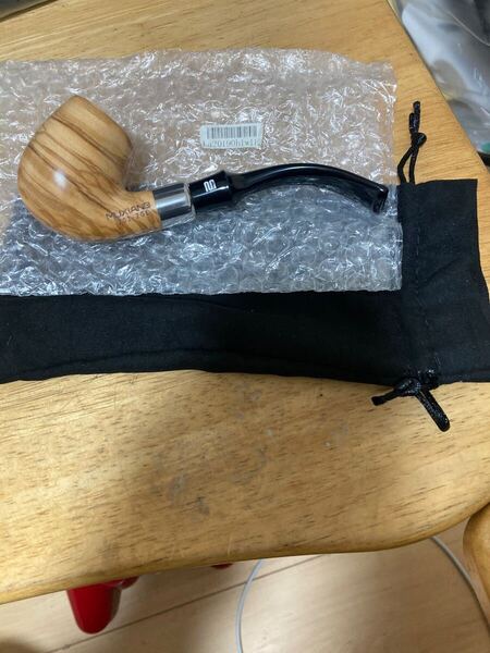 新品 オリーブウッド製パイプ ベント型 8ミリフィルター muxiang 喫煙具