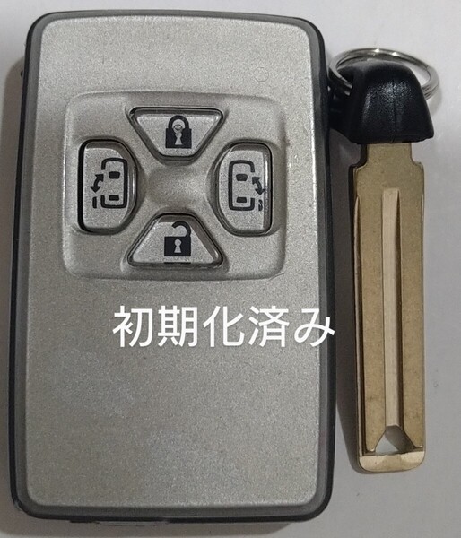 初期化済トヨタ純正スマートキー4ボタンエスティマ ヴェルファイアヴォクシーアルファード基盤271451-6230ノーカットキー・新品電池付き36