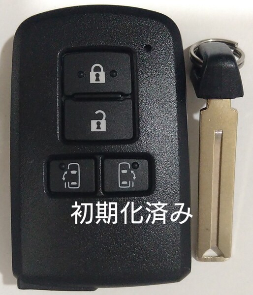 初期化済トヨタ純正 スマートキー4ボタンアルファードノアヴェルファイアヴォクシー基盤番号231451-0120ノーカットキー付き新品電池付き⑪