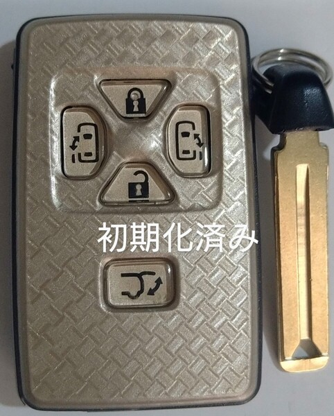 初期化済トヨタ純正スマートキー5ボタンアルファード 基盤番号271451−6221ノーカットキー付き新品電池サービス⑤