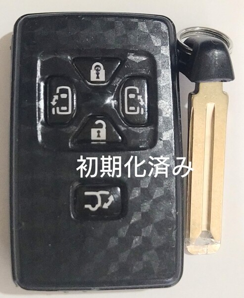 初期化済トヨタ純正スマートキー5ボタンアルファード 基盤番号271451−6221ノーカットキー付き新品電池サービス③