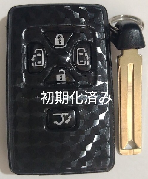 初期化済トヨタ純正スマートキー5ボタンヴェルファイア 基盤番号271451−6221ノーカットキー付き新品電池サービス⑥