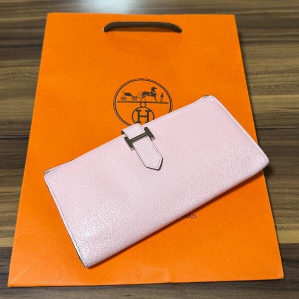 ★美品 D刻印★HERMES エルメス 財布 ベアン スフレ 定番人気♪