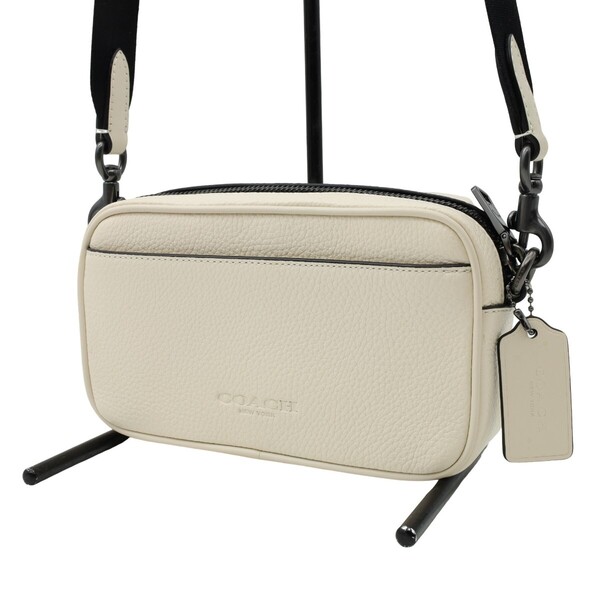 送料無料 超美品 COACH コーチ メンズ ショルダーバッグ ジェイデン レザー クロスボディー CR179 オフホワイト