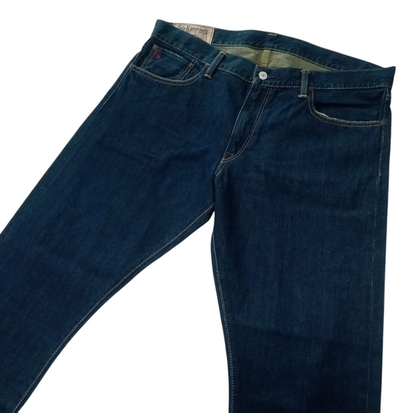 即決★POLO RALPH LAUREN ポロ ラルフ ローレン インディゴ デニム パンツ W36L32 PRL RRL ジッパーフライ メキシコ製【送料無料】