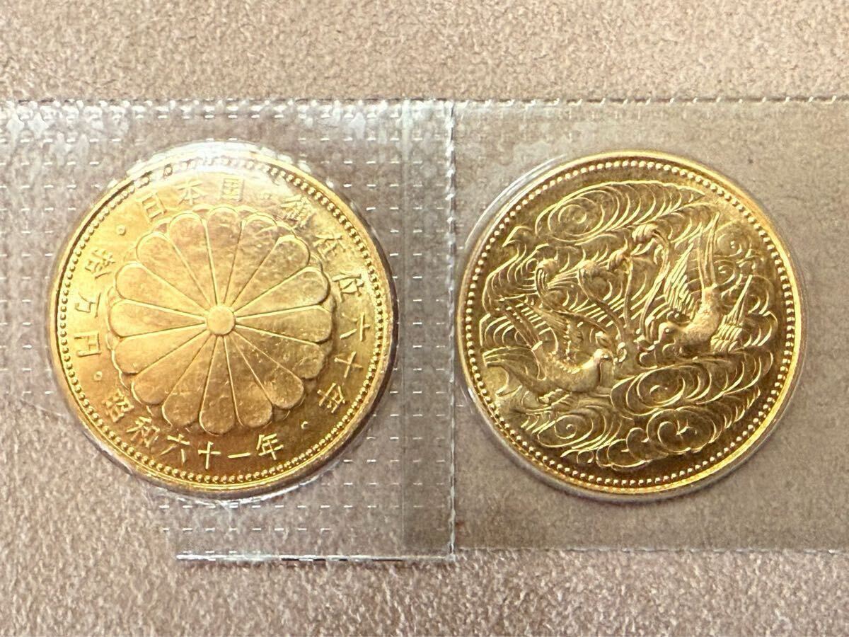 Yahoo!オークション -「天皇陛下御在位60年記念 10万円金貨 2枚 Yahoo!オークション -「天皇陛下御在位60年記念 10万円金貨 2枚