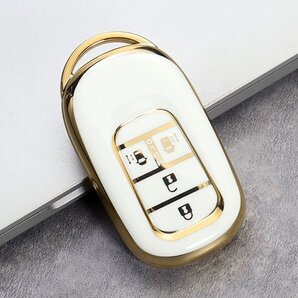 ホンダ キーケース キーシェル N-BOX ヴェゼル VEZEL ZR-V オデッセイ ステップワゴン スパーダ シビック ハッチバック 白4b