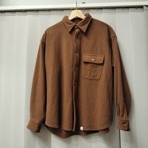 中古美品 ベドウィン bedwin CPOシャツ ウール キャメル 長袖 L アメカジ 23AB1712
