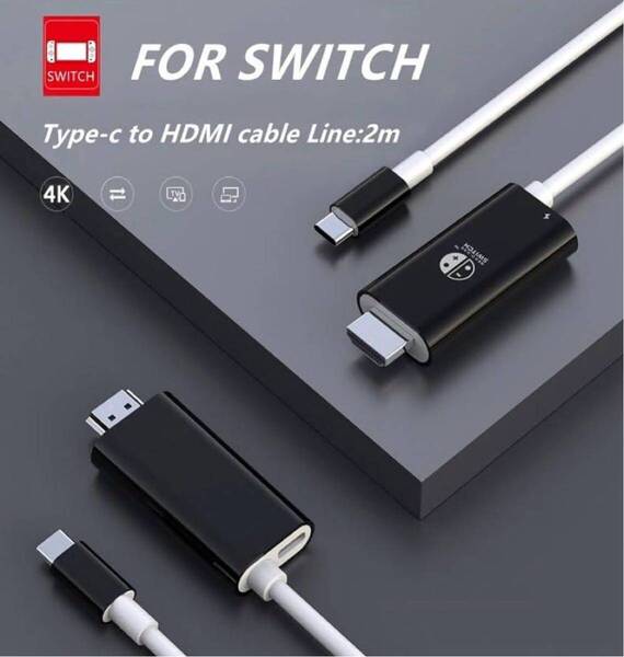switch ドック hdmi ケーブル type-c 接続ケーブル 4K 1/22