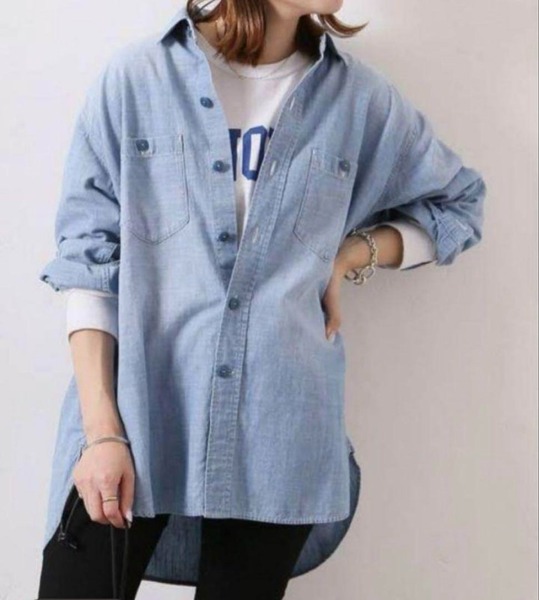 23AW JOURNALSTANDARD CHAMBRAY SHIRT シャンブレーシャツ デニム オーバーサイズ ドロップショルダー レディース リラックス