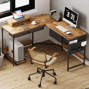 【在宅ワークやゲーム、動画編集など集中した作業に適したレイアウト】 デスク 机 l字 pcデスク ゲーミングデスク パソコンデスク