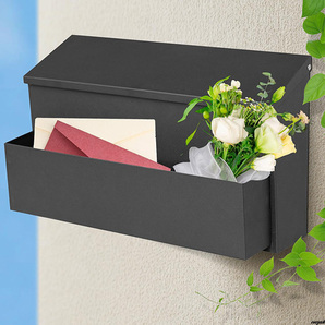【屋外用壁掛け郵便ポストで、シンプルでスタイリッシュなデザイン】 郵便ポスト 壁掛け メールボックス 屋外 防水 防塵 盗難防止
