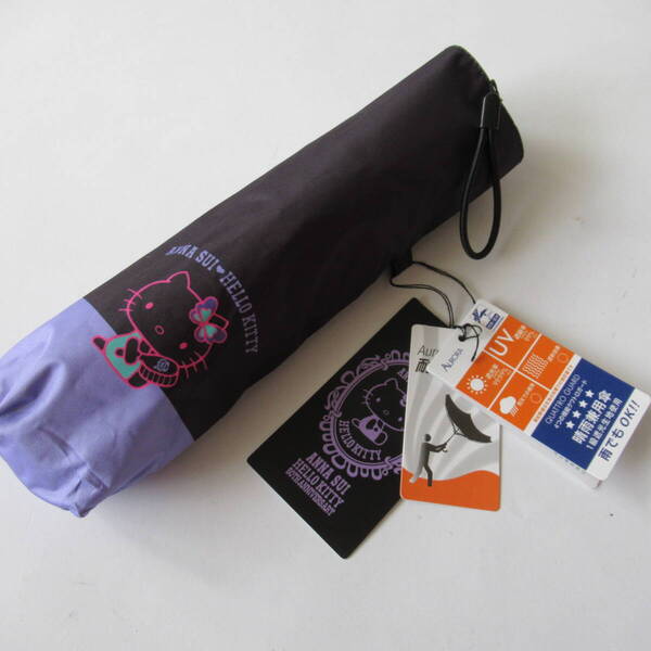 ■■202504即決■ ANNA SUI アナスイ×ハローキティ 新品ブラック 晴雨兼用 / UVカット折り畳み傘 No.1