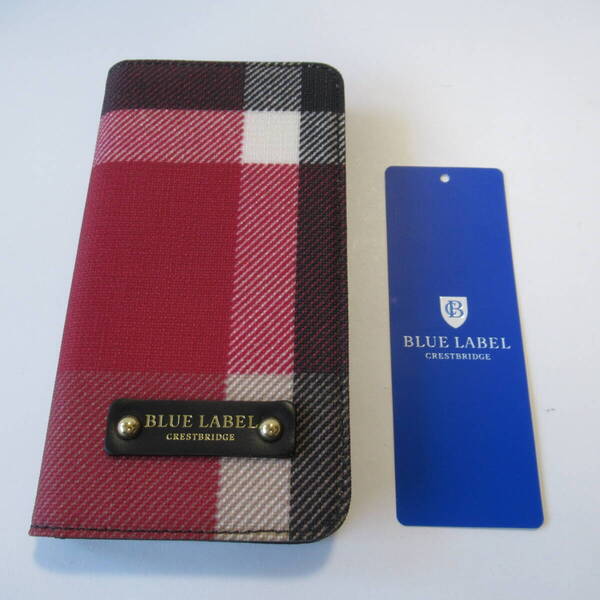 ■■202504即決■ ブルーレーベルクレストブリッジ 新品レッド クレストブリッジチェックPVCケース / スマホケース iPhone14 15 16