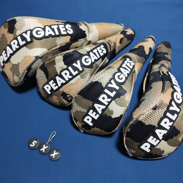 PEARLY GATES / カモフラ柄 ヘッドカバー 4点セット 状態良好品