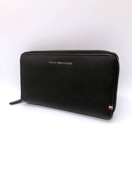 【24630】TOMMY HILFIGER トミーヒルフィガー 長財布 ブラック 黒色 ウォレット 大容量 ナイロン ユニセックス 男女兼用 シンプル 普段使い
