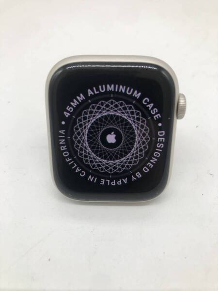 【16932】アップル Apple Watch Series7 45mm GPSモデル スターライトアルミニウム MKNP3J/A アクティベーションロック解除確認済