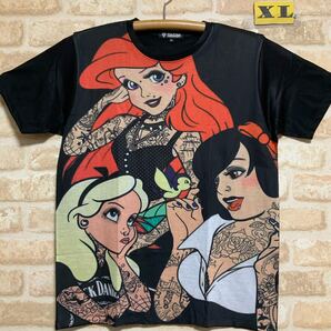 新品 アリス 白雪姫 アリエル ダーク 悪 Tシャツ XL 3人