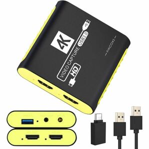 HDMI ビデオキャプチャー ボード Switch対応 USB3.0 YUY2 1080P 60FPSビデオ録画 4K 30Hz入力 パススルー対応 PS5/PS4/Xbox/PC 対応