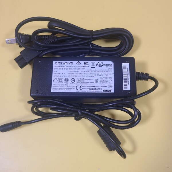0408-5◆◇即決 送料無料 CREATIVE ACアダプタ XKD-Z1700IC27 0-48W 27V 1.7A ACアダプター◇◆