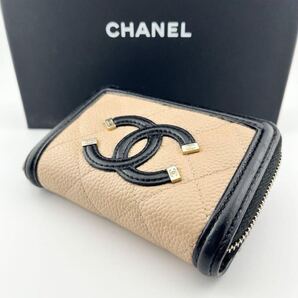 美品 CHANEL シャネル CCフィリグリー コインケース