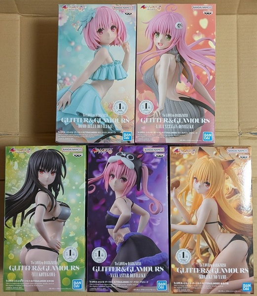 To LOVEる ダークネス GLITTER&GLAMOURSララ モモ ナナ 金色の闇 古手川唯 5種 プライズ フィギュア バンプレスト ToLOVEる