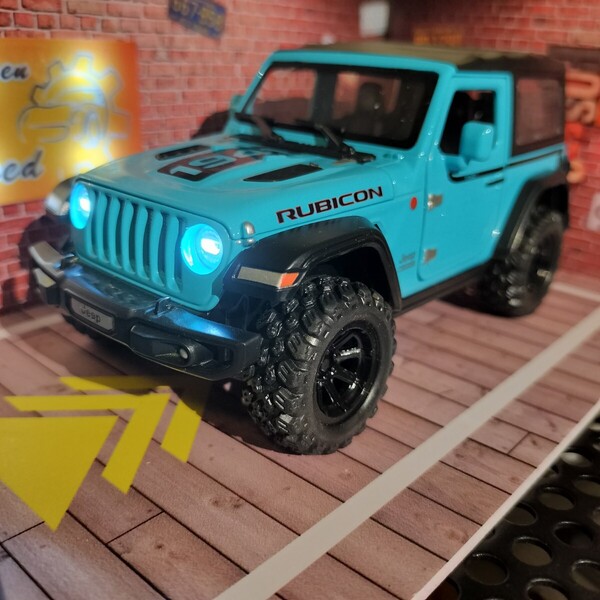 ラングラー ウイリス’41 Jeep Rubicon ダイキャストミニカー ターコイズブルー ジープ 1941 1/32 新品 即決 送料込 匿名配送 国内在庫
