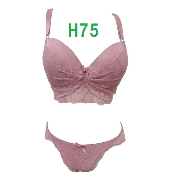 H75/L・ストロベリー ストレッチレース ブラジャー&ショーツ グラマーカップ 補正下着 大きいサイズ! 新品