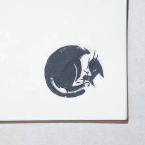 京都 辻徳 懐紙 日本製 和紙 Black&White ハチワレ 猫 ネコ