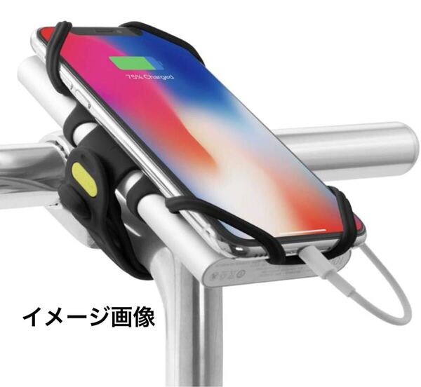 y042120m Bike Tie Pro Pack 充電しながら使える 自転車 スマホ ホルダー シリコン製 バイク ステム用 4-6.5インチのスマホに対応
